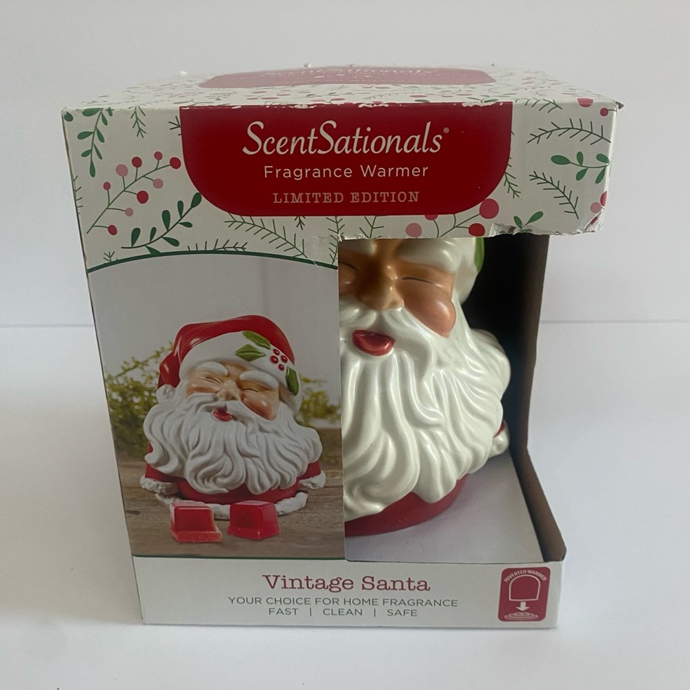Scentsationals Vintage Santa Holiday Fragrance Wax Warmer Limited Edition NIB